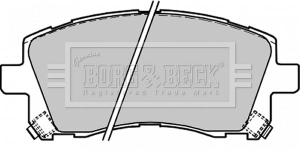BORG & BECK stabdžių trinkelių rinkinys, diskinis stabdys BBP1680